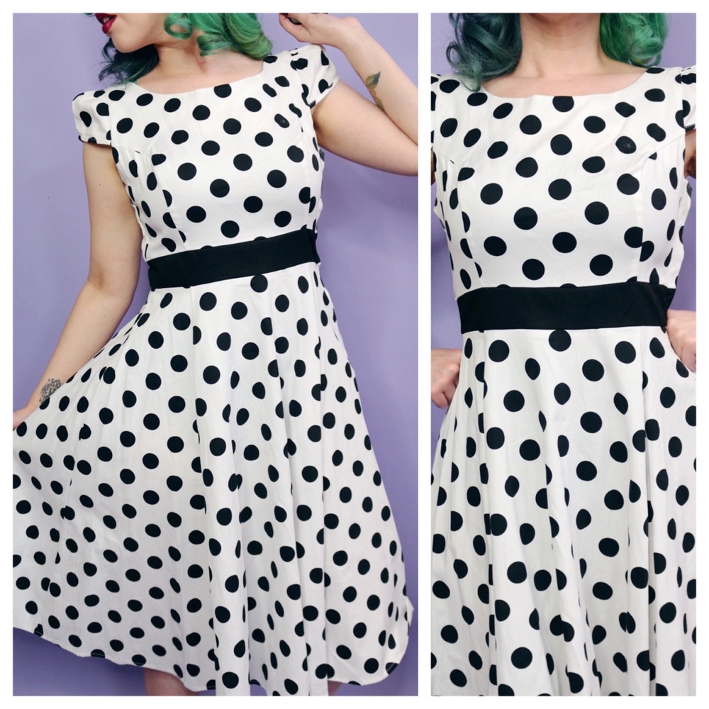Retro Reproduction Polka Dot Dress